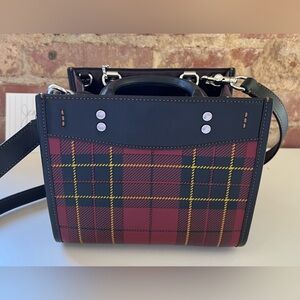 Coach Red Plaid Rogue 20- EUC